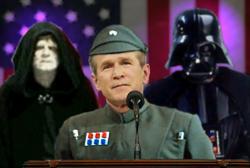 Was George Lucas trying to say something about George Bush in Revenge of the Sith.