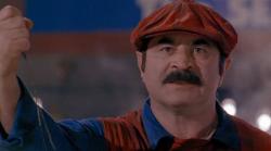 Bob Hoskins as Mario in one of the worst video game to movie adaptations ever made.