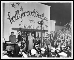 During World War II, Hollywood operated the Hollywood Canteen in support of service men and women.