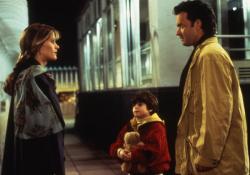 Meg Ryan and Tom Hanks meet atop the Empire State Building in Sleepless in Seattle.