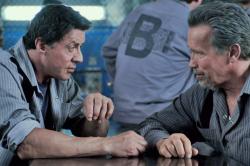 Sylvester Stallone and Arnold Schwarzenegger in Escape Plan.